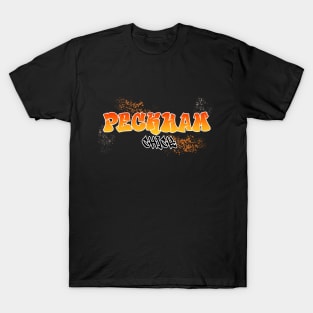 Peckham Chick I Graffiti Design I Neon Colors I Orange and Red T-Shirt